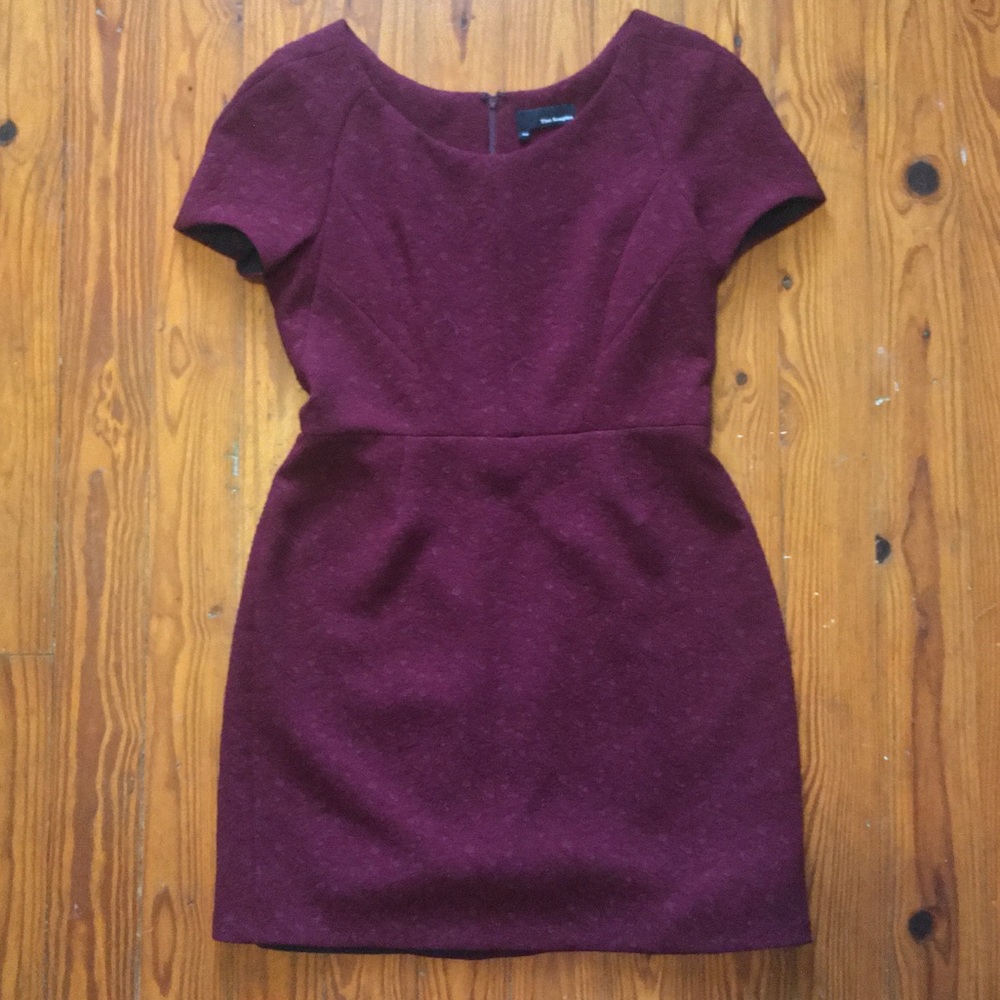 The Kooples maroon brocade dress. Size EU 40/US 8